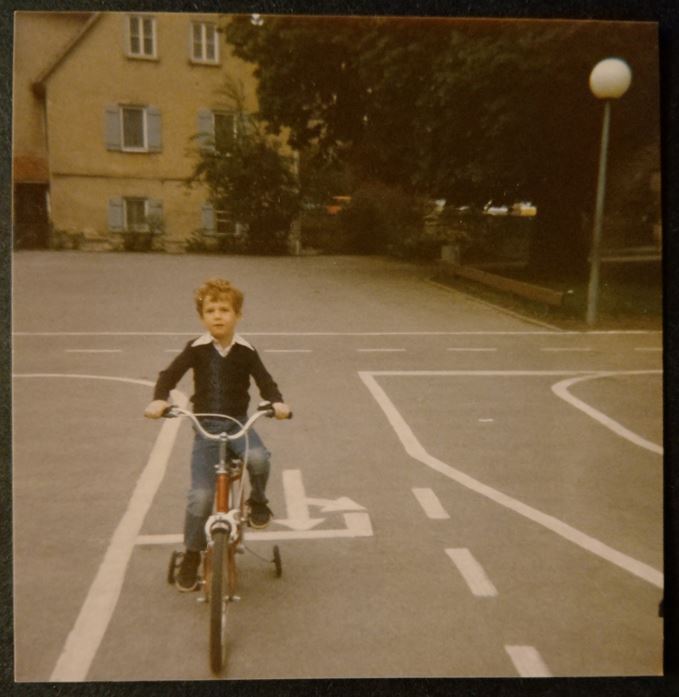 beim Fahrradfahren in Blaubeuren
